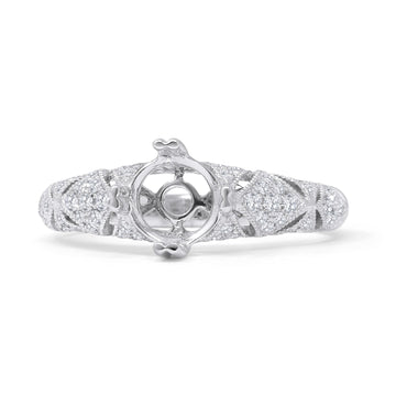 Round Antique Style Diamond Ring